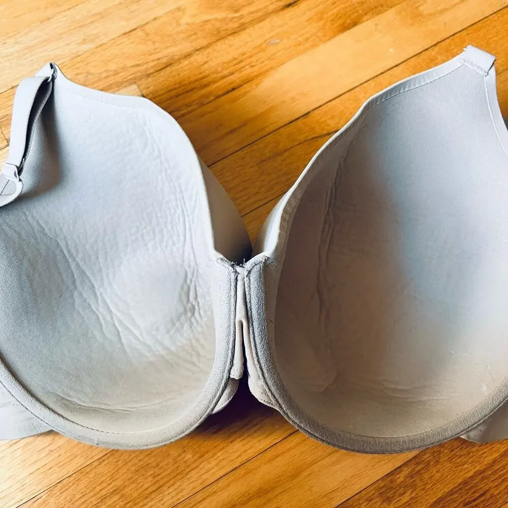 Cacique Lane Bryant Bra Lightly Lined Full Coverage Beige Tan Underwired 44G